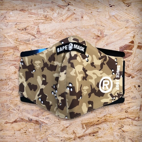 🤎New🤎 A BATHING APE Desert Camo Mask - Picture 2 of 8